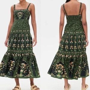 Farm Rio Green Floral Dress